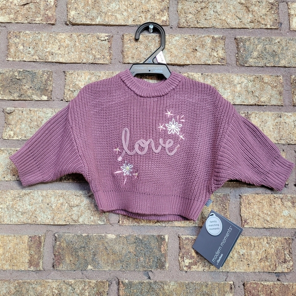 Modern Moments Other - Modern Moments By Gerber Knit Sweater in Mauve Size 0-3 Months New With Tags